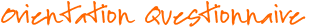 Orientation Questionnaire